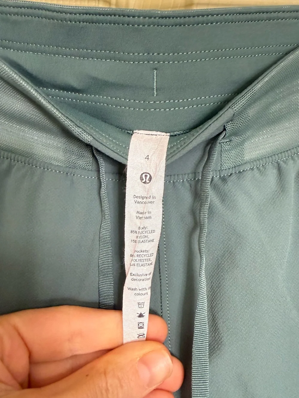 Lululemon sage green shorts size 4 barely worn
